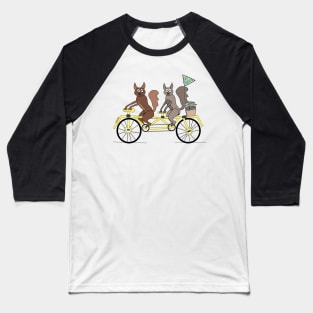 Squirrels on a tandem bike Baseball T-Shirt